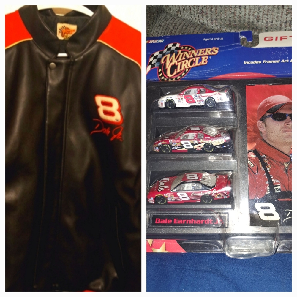 Dale Earnhardt Jr. Bundle XL Mens Jacket and Collecter DieCasts & Wall Plaque